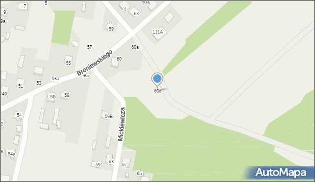 Ostrówek, Broniewskiego Władysława, 60d, mapa Ostrówek