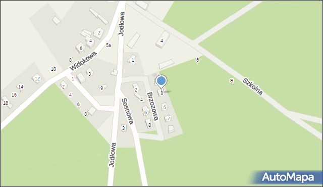 Ostrowite, Brzozowa, 3, mapa Ostrowite