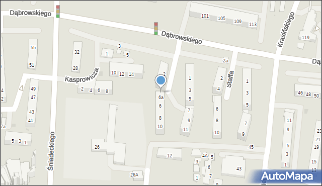 Oświęcim, Broniewskiego Władysława, 6c, mapa Oświęcimia