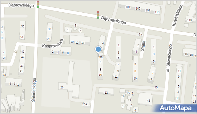 Oświęcim, Broniewskiego Władysława, 6f, mapa Oświęcimia