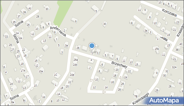 Oświęcim, Brzechwy Jana, 1, mapa Oświęcimia