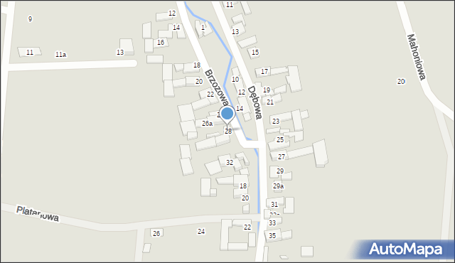 Otmuchów, Brzozowa, 28, mapa Otmuchów