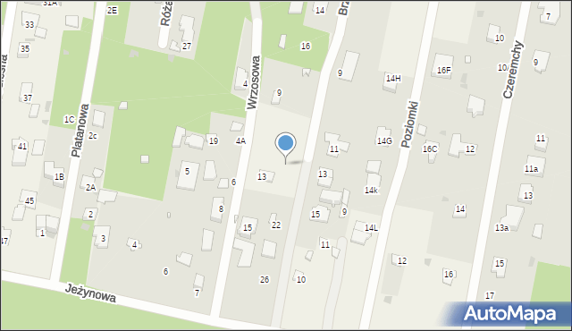 Otrębusy, Brzozowa, 20, mapa Otrębusy