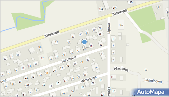 Palaty, Brzozowa, 29, mapa Palaty