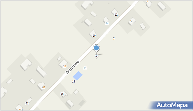 Parszewo, Brzozowa, 9, mapa Parszewo