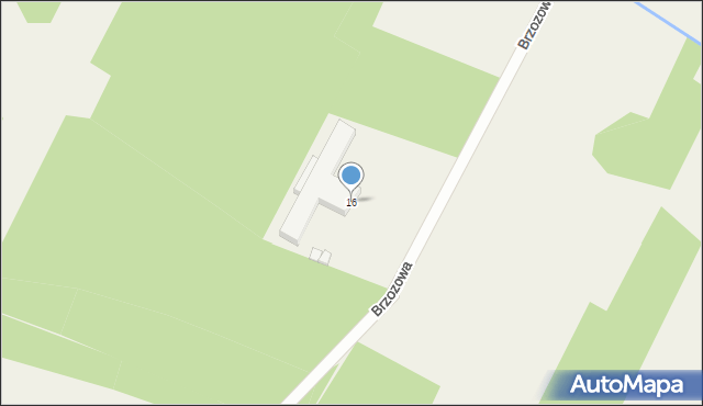Parznice, Brzozowa, 16, mapa Parznice