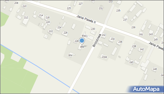 Parznice, Brzozowa, 6, mapa Parznice