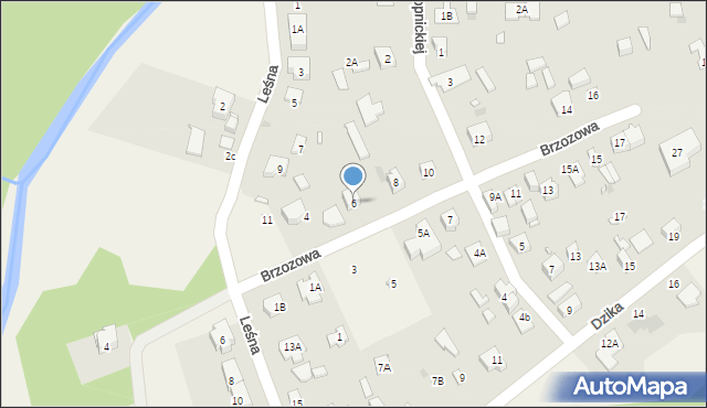Pęcice Małe, Brzozowa, 6, mapa Pęcice Małe