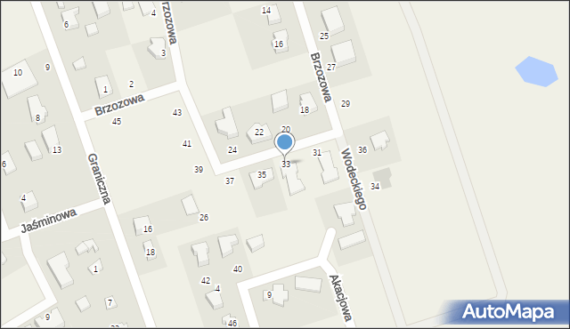 Pępowo, Brzozowa, 33, mapa Pępowo