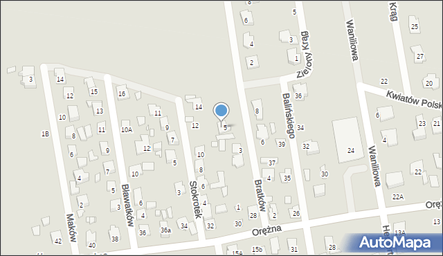 Piaseczno, Bratków, 9, mapa Piaseczno