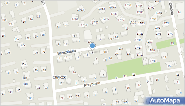Piaseczno, Brzezińska, 5, mapa Piaseczno