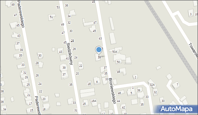 Piaseczno, Broniewskiego, 39, mapa Piaseczno