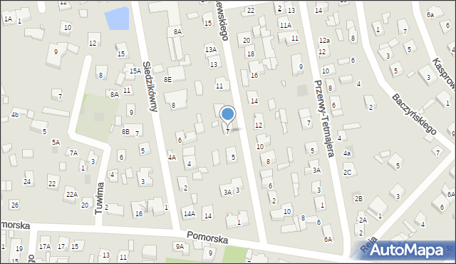 Piaseczno, Broniewskiego, 7, mapa Piaseczno