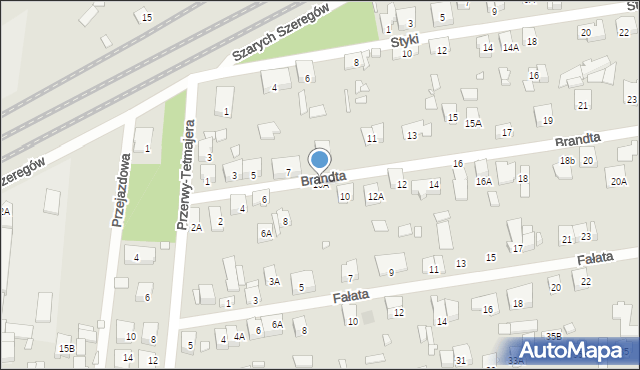 Piastów, Brandta Józefa, 10A, mapa Piastów