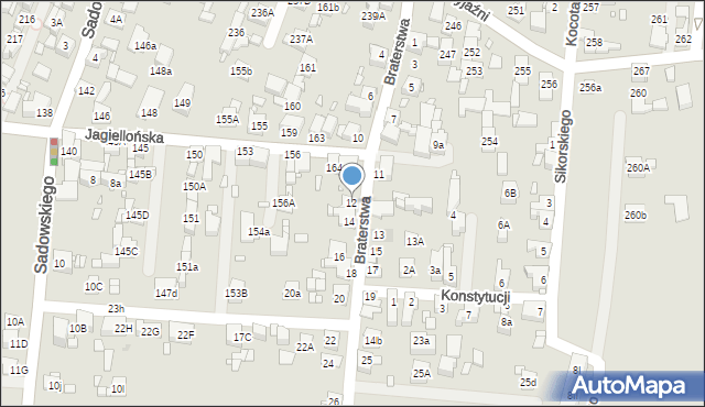 Piekary Śląskie, Braterstwa, 12, mapa Piekary Śląskie