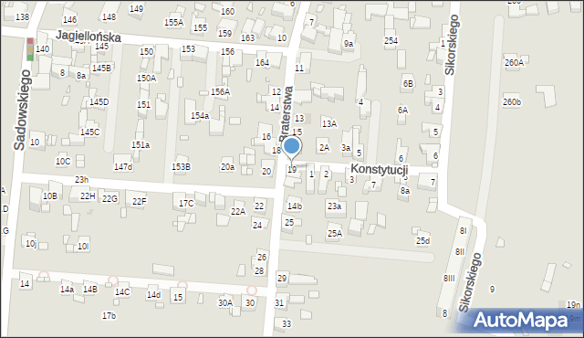 Piekary Śląskie, Braterstwa, 19, mapa Piekary Śląskie