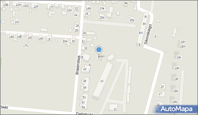 Piekary Śląskie, Braterstwa, 37, mapa Piekary Śląskie