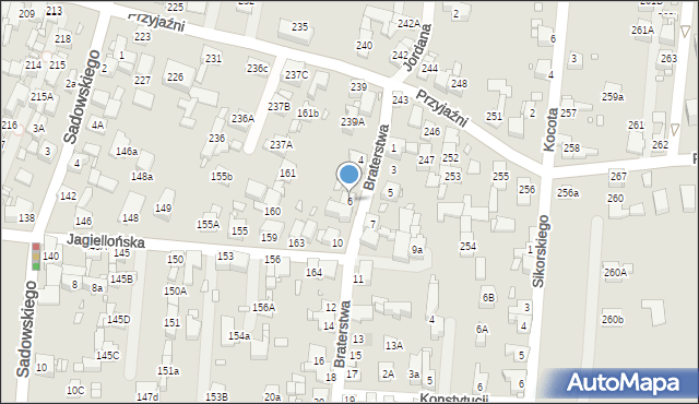 Piekary Śląskie, Braterstwa, 6, mapa Piekary Śląskie