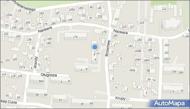 Piekary Śląskie, Brzechwy Jana, 4II, mapa Piekary Śląskie