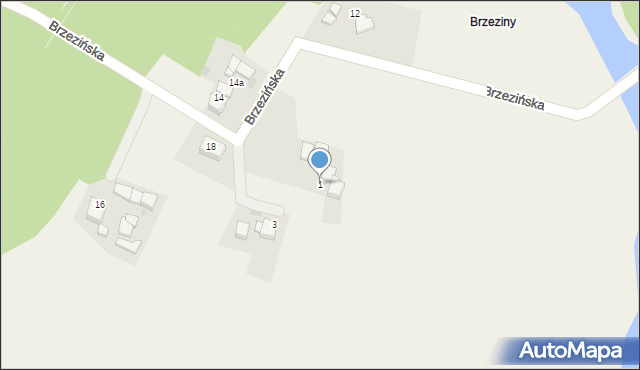 Pielgrzymowice, Brzezińska, 1, mapa Pielgrzymowice