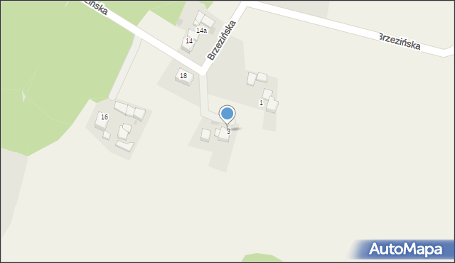 Pielgrzymowice, Brzezińska, 3, mapa Pielgrzymowice