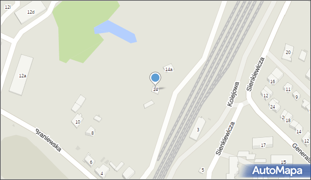 Pieniężno, Braniewska, 14, mapa Pieniężno