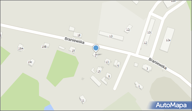 Pieniężno, Braniewska, 17, mapa Pieniężno