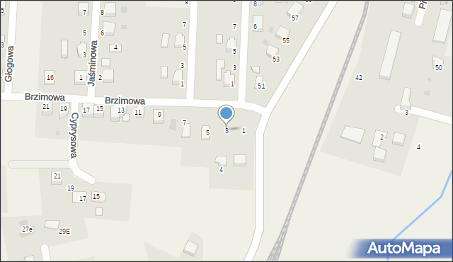 Pierściec, Brzimowa, 3, mapa Pierściec