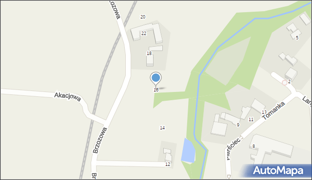 Pierściec, Brzozowa, 16, mapa Pierściec