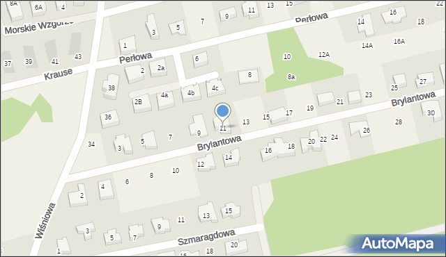 Pierwoszyno, Brylantowa, 11, mapa Pierwoszyno