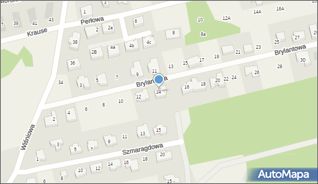 Pierwoszyno, Brylantowa, 14, mapa Pierwoszyno