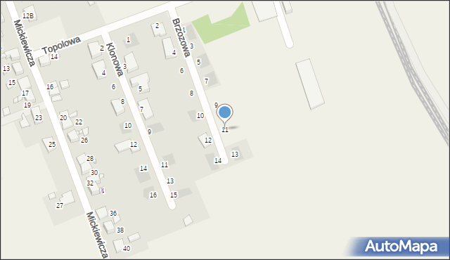 Pietrowice Wielkie, Brzozowa, 11, mapa Pietrowice Wielkie