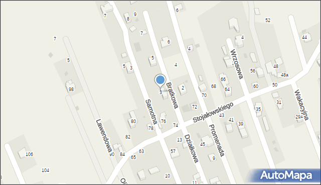 Pietrzykowice, Bratkowa, 3, mapa Pietrzykowice