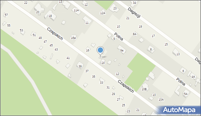 Pilawa, Braci Czapskich, 14A, mapa Pilawa