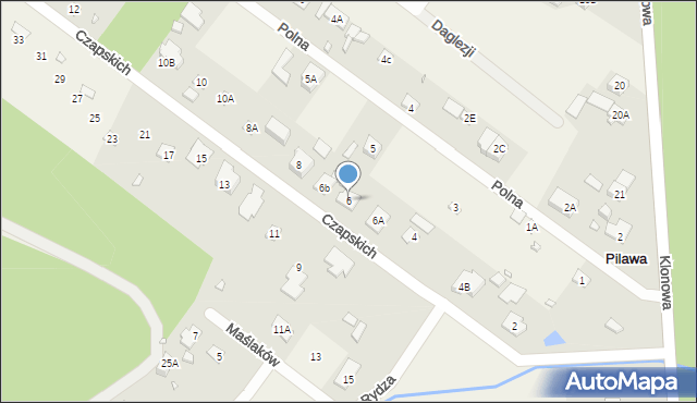 Pilawa, Braci Czapskich, 6, mapa Pilawa
