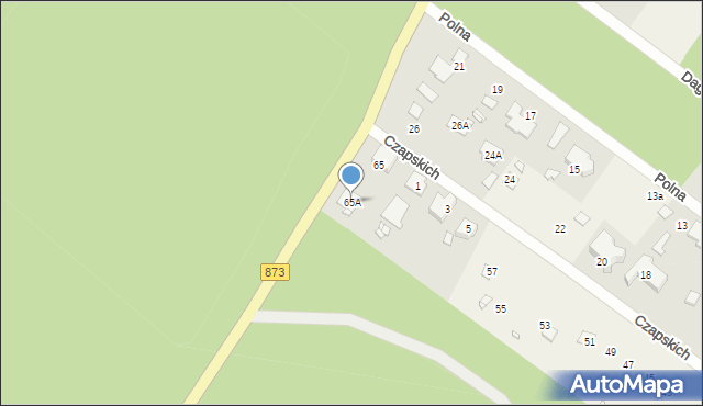 Pilawa, Braci Czapskich, 65A, mapa Pilawa