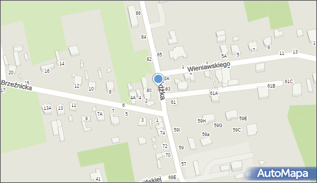Piotrków Trybunalski, Brzeźnicka, 2a, mapa Piotrków Trybunalski