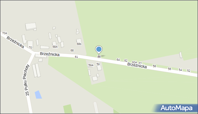 Piotrków Trybunalski, Brzeźnicka, 66, mapa Piotrków Trybunalski