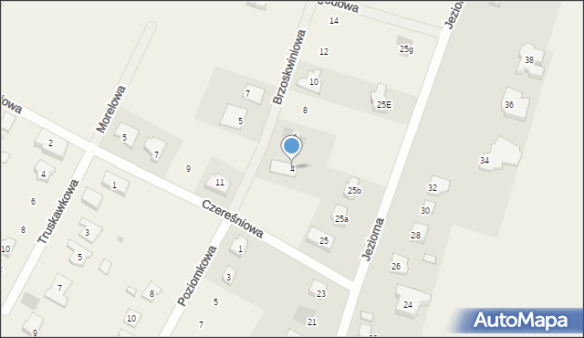 Piotrowice, Brzoskwiniowa, 4, mapa Piotrowice