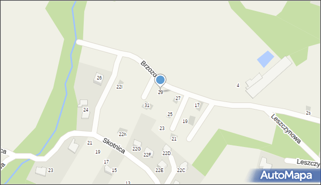 Pisarzowice, Brzozowa, 29, mapa Pisarzowice