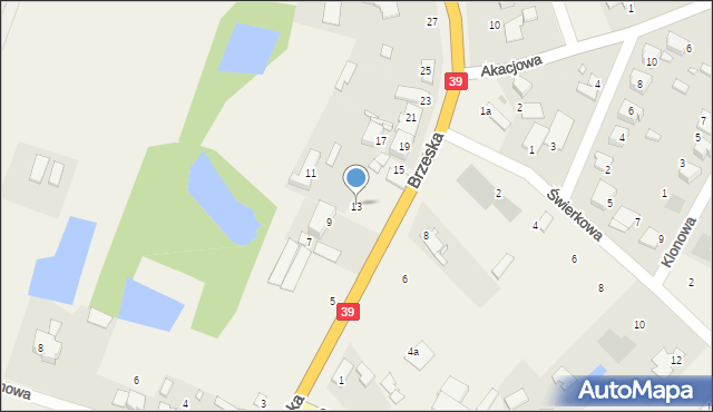 Pisarzowice, Brzeska, 13, mapa Pisarzowice