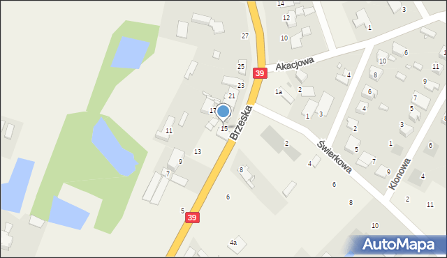 Pisarzowice, Brzeska, 15, mapa Pisarzowice