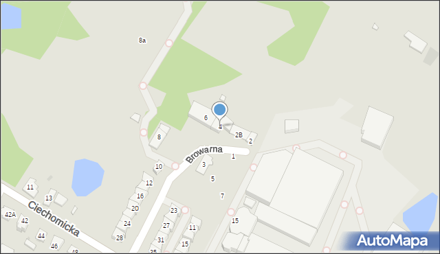 Płock, Browarna, 4, mapa Płock