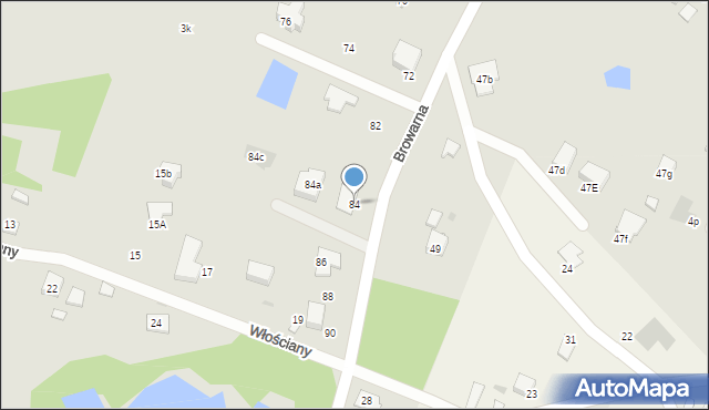 Płock, Browarna, 84, mapa Płock