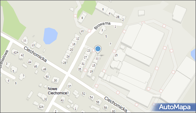 Płock, Browarna, 9, mapa Płock