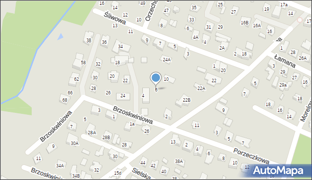 Płock, Brzoskwiniowa, 6, mapa Płock