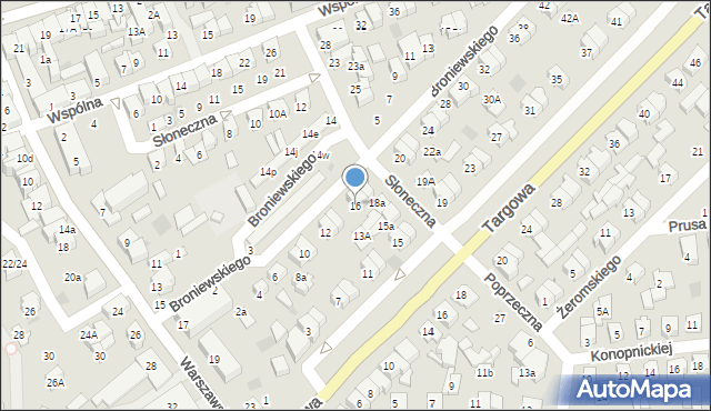 Płońsk, Broniewskiego Władysława, 16, mapa Płońsk