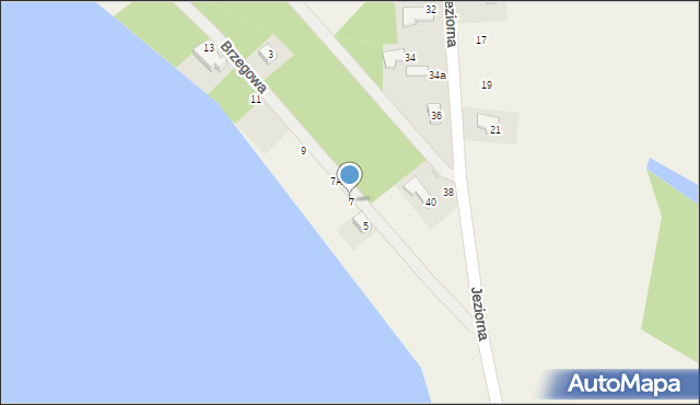 Pluski, Brzegowa, 7, mapa Pluski