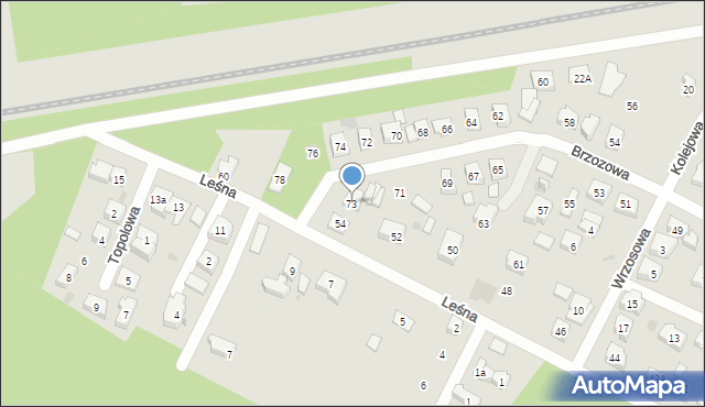 Pobiedziska, Brzozowa, 73, mapa Pobiedziska