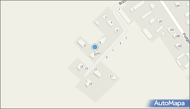 Podgórz, Brzoskwiniowa, 10, mapa Podgórz